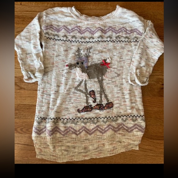 American rag ugly Christmas holiday reindeer sweater - Picture 5 of 9